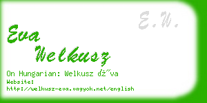 eva welkusz business card